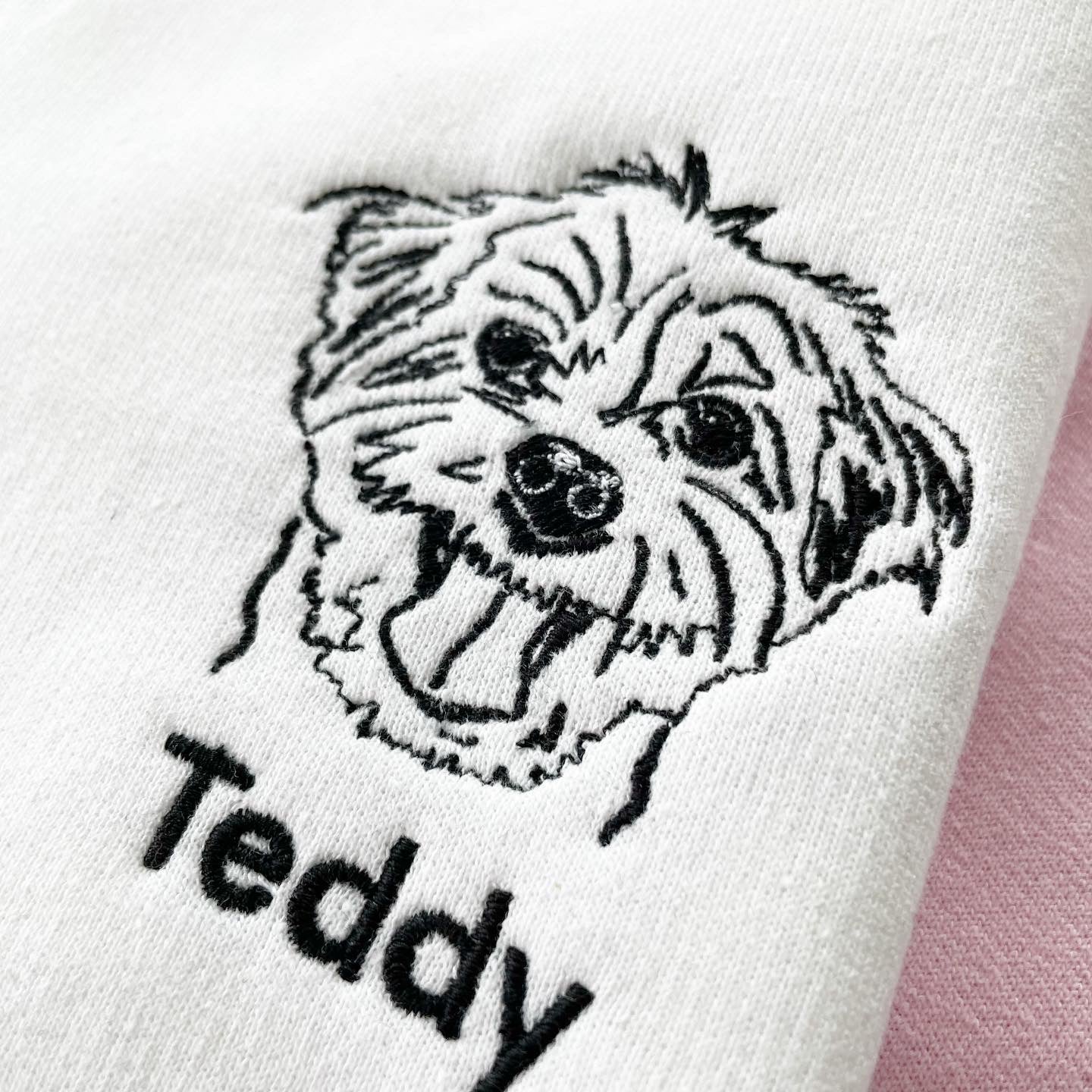 White Custom Pet Crewneck